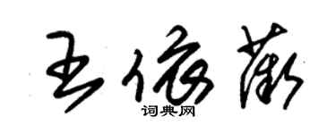 朱錫榮王依薇草書個性簽名怎么寫