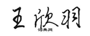 駱恆光王欣羽行書個性簽名怎么寫