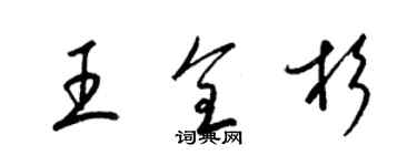 梁錦英王全杉草書個性簽名怎么寫