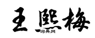 胡問遂王熙梅行書個性簽名怎么寫