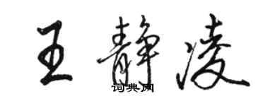 駱恆光王靜凌行書個性簽名怎么寫