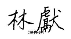 王正良林獻行書個性簽名怎么寫