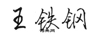 駱恆光王鐵鋼行書個性簽名怎么寫