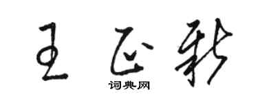 駱恆光王正新草書個性簽名怎么寫