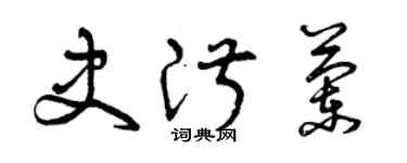 曾慶福史淑蘭草書個性簽名怎么寫