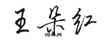 駱恆光王朵紅行書個性簽名怎么寫