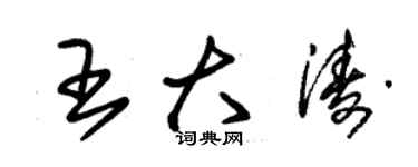 朱錫榮王大濤草書個性簽名怎么寫