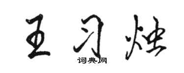 駱恆光王習燭行書個性簽名怎么寫