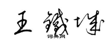 梁錦英王鐵城草書個性簽名怎么寫