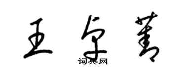 梁錦英王卓菁草書個性簽名怎么寫