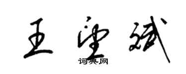 梁錦英王望斌草書個性簽名怎么寫