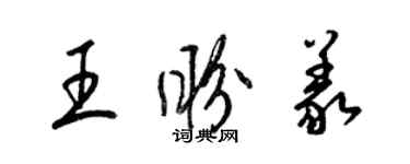 梁錦英王盼義草書個性簽名怎么寫