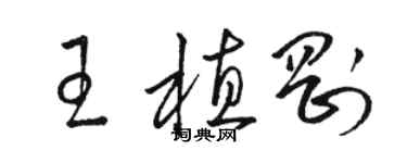 駱恆光王植剛草書個性簽名怎么寫