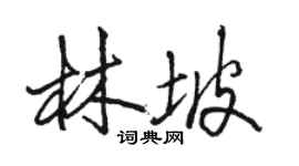 駱恆光林坡行書個性簽名怎么寫
