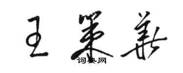 駱恆光王策華草書個性簽名怎么寫