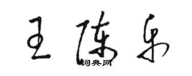 駱恆光王陳樂草書個性簽名怎么寫