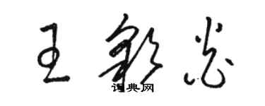 駱恆光王彩炎草書個性簽名怎么寫