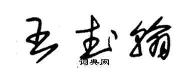 朱錫榮王武翰草書個性簽名怎么寫