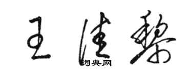 駱恆光王佳黎草書個性簽名怎么寫