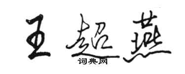 駱恆光王超燕行書個性簽名怎么寫