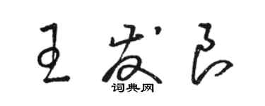 駱恆光王發良草書個性簽名怎么寫