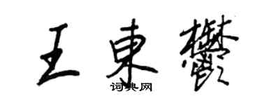 王正良王東郁行書個性簽名怎么寫