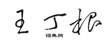 駱恆光王丁根草書個性簽名怎么寫