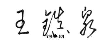 駱恆光王鎮泉草書個性簽名怎么寫