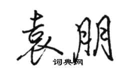 駱恆光袁朋行書個性簽名怎么寫