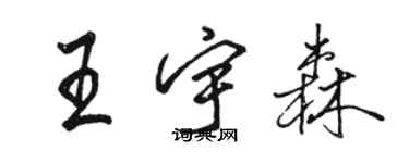 駱恆光王宇森行書個性簽名怎么寫