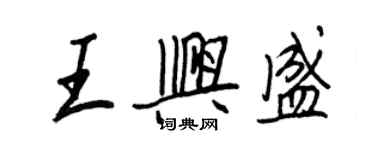 王正良王興盛行書個性簽名怎么寫