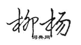 駱恆光柳楊行書個性簽名怎么寫