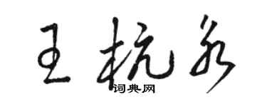 駱恆光王杭永草書個性簽名怎么寫