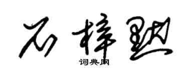 朱錫榮石梓默草書個性簽名怎么寫