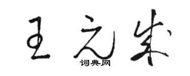 駱恆光王元成草書個性簽名怎么寫