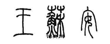 陳墨王蘇安篆書個性簽名怎么寫