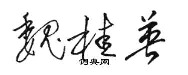 駱恆光魏桂英草書個性簽名怎么寫