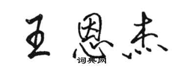 駱恆光王恩傑行書個性簽名怎么寫