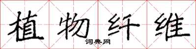 袁強植物纖維楷書怎么寫