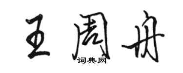 駱恆光王周舟行書個性簽名怎么寫