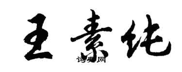 胡問遂王素純行書個性簽名怎么寫