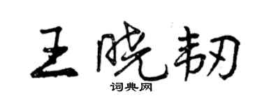 曾慶福王曉韌行書個性簽名怎么寫