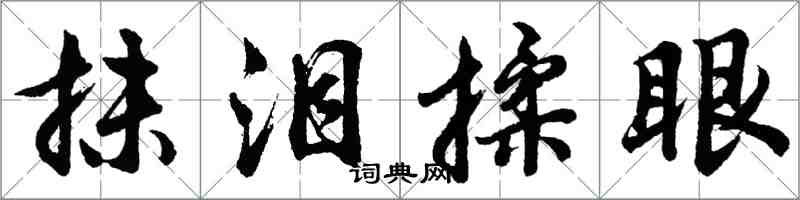 胡問遂抹淚揉眼行書怎么寫