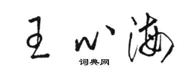 駱恆光王心海草書個性簽名怎么寫