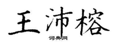 丁謙王沛榕楷書個性簽名怎么寫