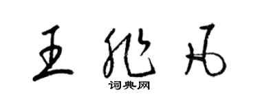 梁錦英王非凡草書個性簽名怎么寫