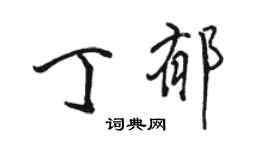 駱恆光丁郁行書個性簽名怎么寫