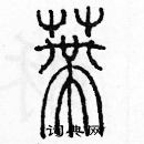 余巨力寫的硬筆篆書蒂