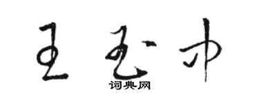 駱恆光王玉中草書個性簽名怎么寫