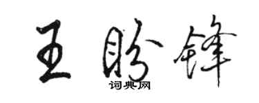 駱恆光王盼鋒行書個性簽名怎么寫